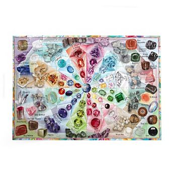 eeBoo Love Of Crystals & Gems - 100 pc Puzzle - 24x16" Kids Jigsaw Puzzle