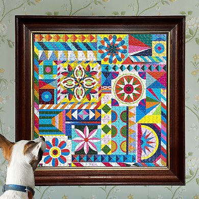 eeBoo Piece & Love: Sunshine Garden - 1000 Piece Puzzle Square Jigsaw Puzzle, 23x23"