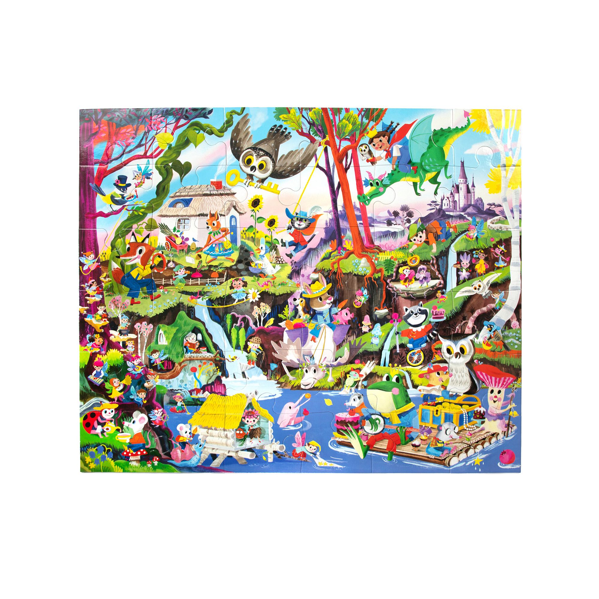 eeBoo Fairies & Tales - 36 Piece Giant Puzzle - 24.4 x 20 Jigsaw Puzzl