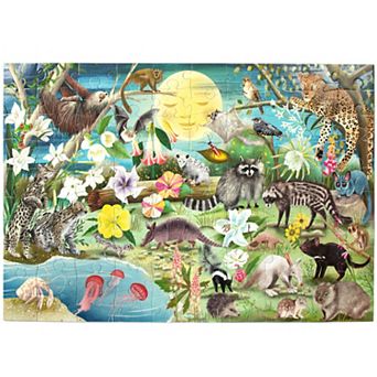 eeboo Love of Nocturnal Life 24 x 16" Glow-In-The-Dark 100 pc Puzzle