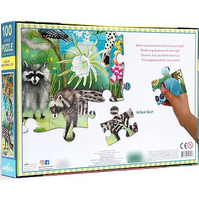 eeboo Love of Nocturnal Life 24 x 16" Glow-In-The-Dark 100 Piece Puzzle