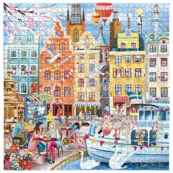 eeboo Piece & Love: Stockholm 1000 pc Puzzle Square Jigsaw