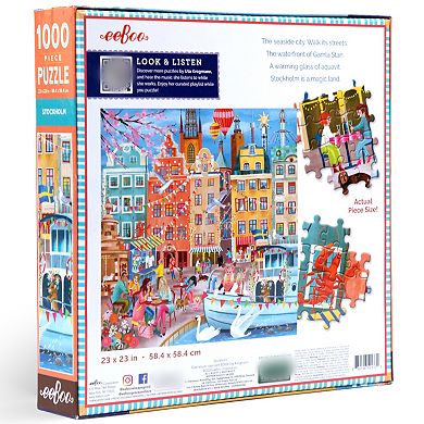 eeboo Piece & Love: Stockholm 1000 Piece Puzzle Square Jigsaw