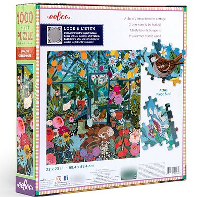 eeboo Piece & Love: English Greenhouse 1000 Piece Jigsaw Puzzle
