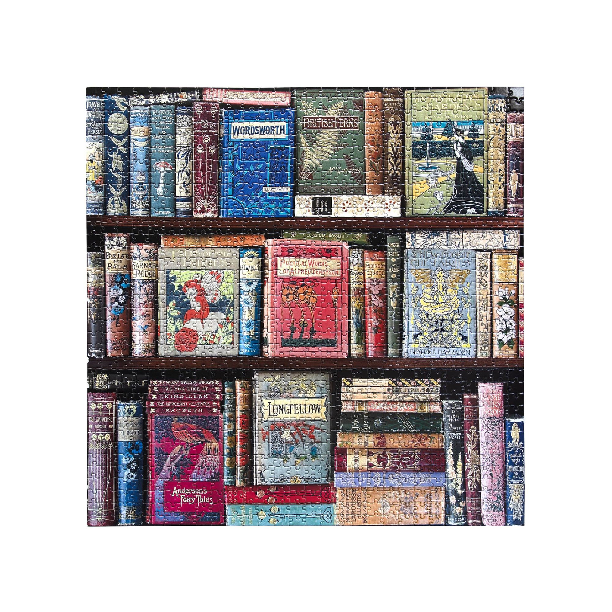eeboo Piece & Love: Vintage Library 1000 Piece Puzzle Square Jigsaw, Multi