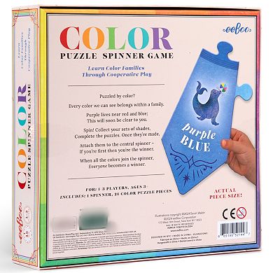 eeboo Color Puzzle 24 Pieces Spinner Game