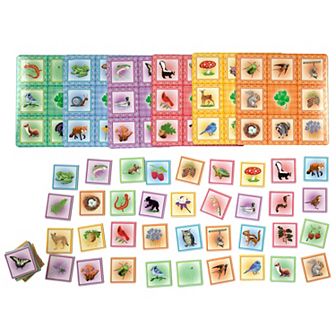 eeboo Bingo: Busy Woods Animal & Nature Themed Classic Family Matching Game