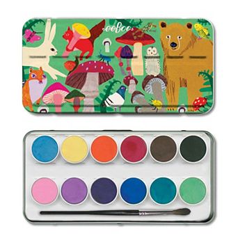 eeboo Mushroom 12 Colors Watercolors Paint Set