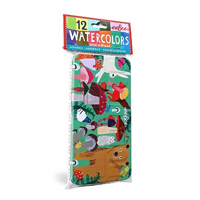 eeboo Mushroom 12 Colors Watercolors Paint Set