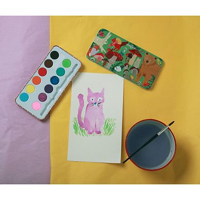 eeboo Mushroom 12 Colors Watercolors Paint Set