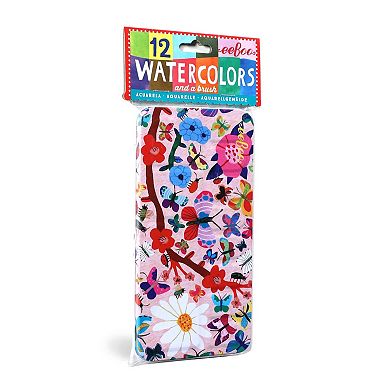 eeboo Butterflies 12 Colors Watercolor Paint Set