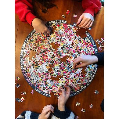 eeboo Piece and Love Women March! 500 Piece Round Jigsaw Puzzle