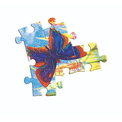 eeboo Piece & Love: Mushrooms & Butterflies 500 Piece Round Circle Jigsaw Puzzle