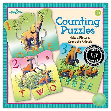 eeboo Animal Counting Puzzle 10 Puzzles Set
