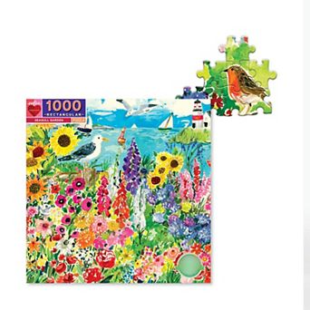 eeboo Piece and Love Seagull Garden 1000 pc Rectangular Jigsaw Puzzle