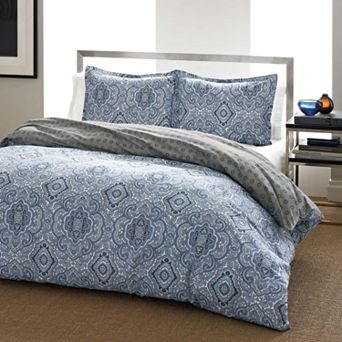 City Scene Milan Blue Twin Comforter and Sham Set