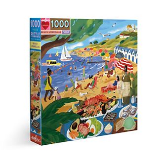 eeboo Piece and Love Beach Umbrellas 1000 pc Jigsaw Puzzle