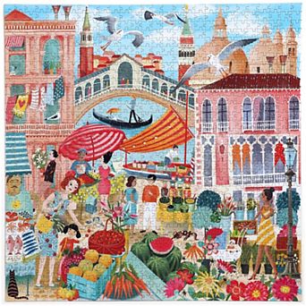eeboo Piece and Love Venice Open Market 1000 pc Jigsaw Puzzle
