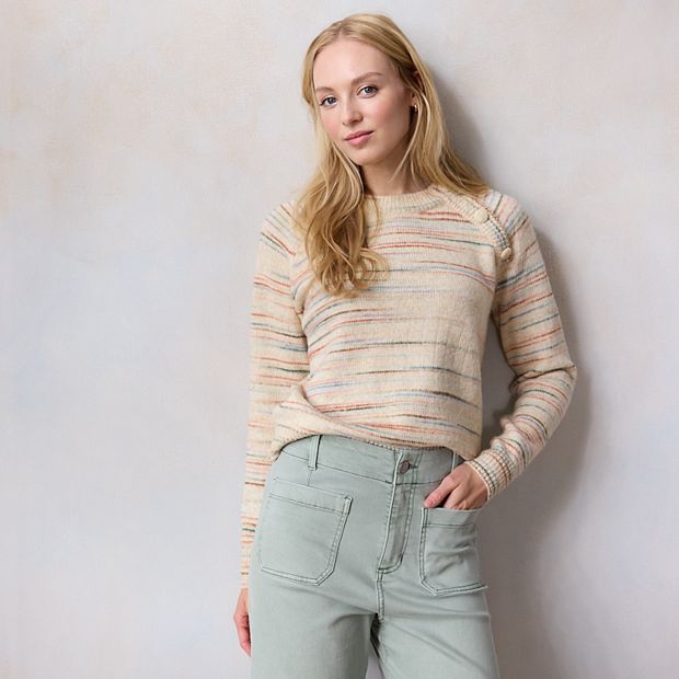 Women's LC Lauren Conrad Button Detail Knit Sweater