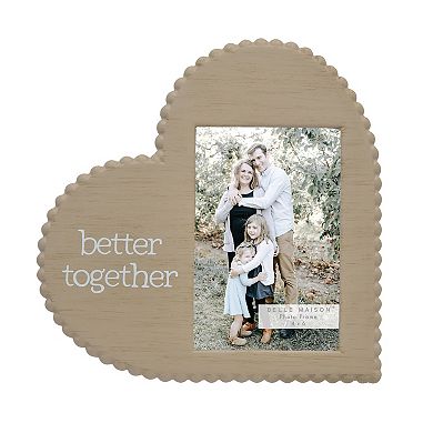 Belle Maison 4" x 6" Better Together Heart Frame Table Decor