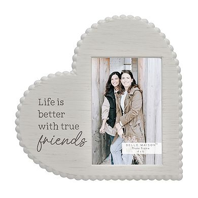 Belle Maison 4" x 6" True Friends Heart Frame Table Decor