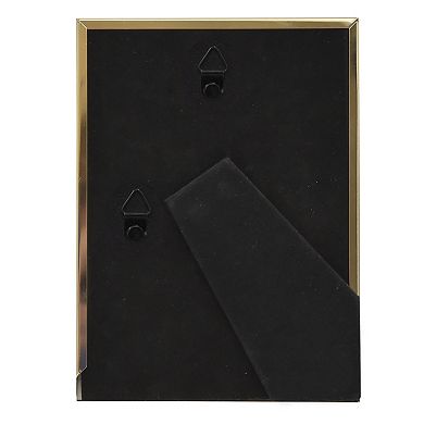 Belle Maison 5" x 7" Green Faux Leather Metal Frame Table Decor