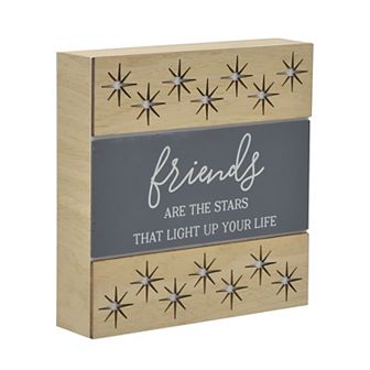 Belle Maison 6" x 6" Friends Laser Cut Caption Box Table Decor