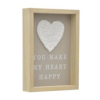 Belle Maison 5" x 7" Happy Heart Caption Box Table Decor