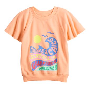 Girls 6-20 SO® Flutter Sleeve Sweatshirt in Regular & Plus Size