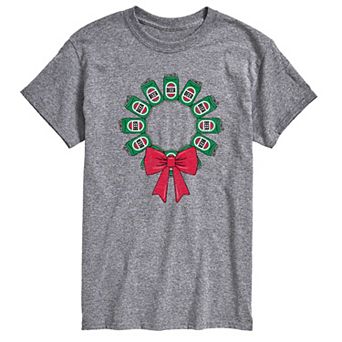 Big & Tall Beer Christmas Wreath Graphic Tee