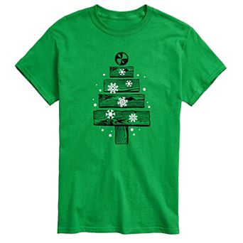 Big & Tall Wood Planks Christmas Tree Graphic Tee