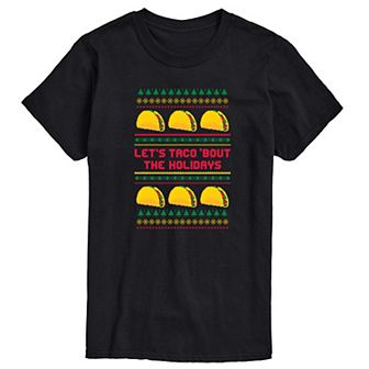 Big & Tall Lets Taco Bout The Holidays Graphic Tee