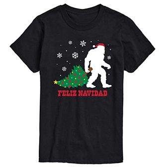 Big & Tall Sasquatch Feliz Navidad Christmas Tree