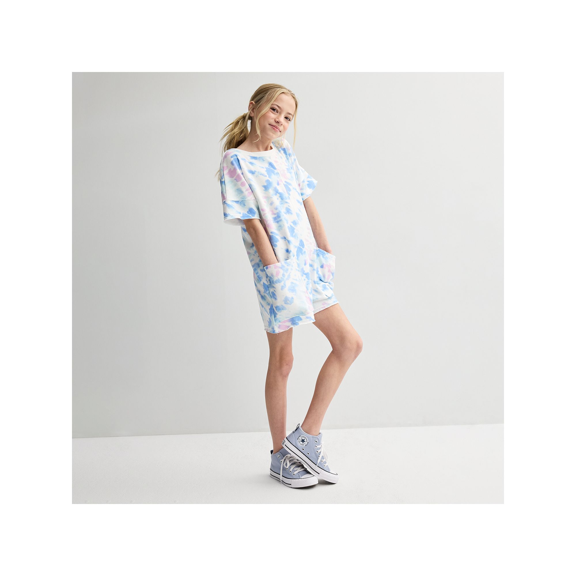 Girls 6-20 SO® Relaxed Short Sleeve Romper in Regular & Plus Size, Girls,