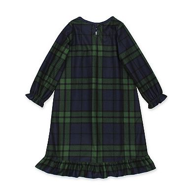 Komar Kids Toddler Girls Blue Green Plaid Christmas Holiday Nightgown Pajamas