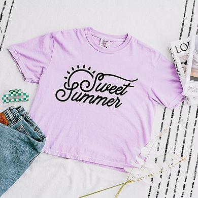 Sweet Summer Relaxed Fit Cropped Tee