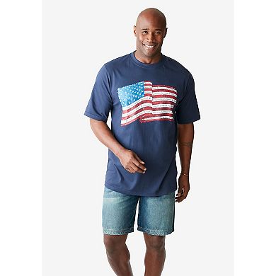 Liberty Blues by KingSize Men's Big & Tall Americana Screen Tee