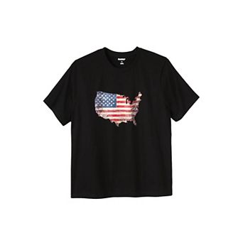 Liberty Blues by KingSize Men's Big & Tall Americana Screen Tee