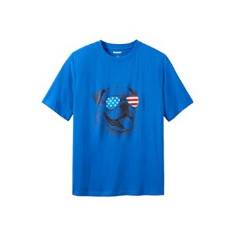 Liberty Blues By Kingsize Men's Big & Tall Americana Screen Tee