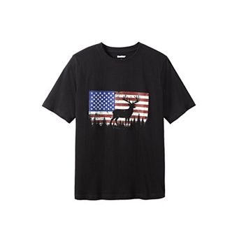 Liberty Blues By Kingsize Men's Big & Tall Americana Screen Tee