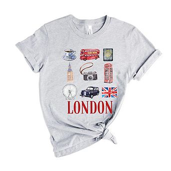London Travel Collage Short Sleeve Graphic Tee