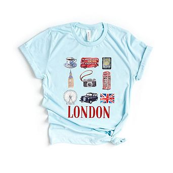 London Travel Collage Short Sleeve Graphic Tee