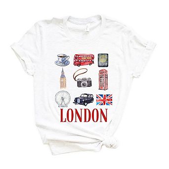 London Travel Collage Short Sleeve Graphic Tee