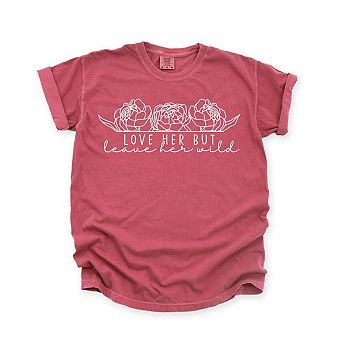 Leave Her Wild Floral Garment Dyed Tees