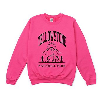Simply Sage Market Yellowstone National Park Mountain Sweatshirt