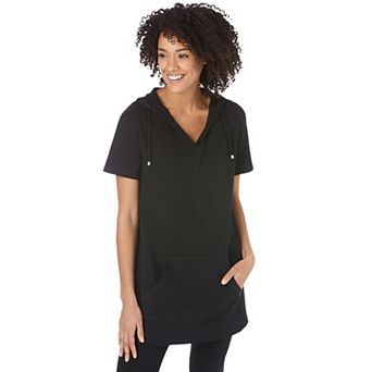 Woman Within Plus Size Short-Sleeve Hoodie