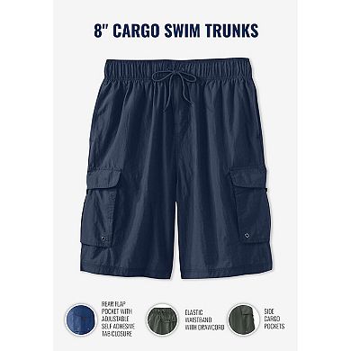 KingSize Men's Big & Tall 8 Cargo Swim Trunks