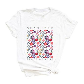 Sunshine State Of Mind Flowers Short Sleeve Graphic Tee
