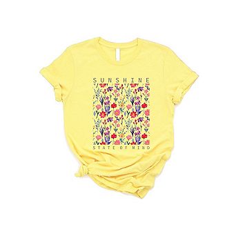 Sunshine State Of Mind Flowers Short Sleeve Graphic Tee