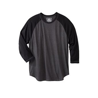 Liberty Blues By Kingsize Men's Big & Tall Crewneck Raglan Tee
